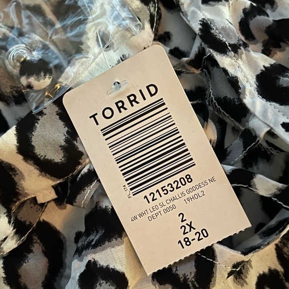 TORRID Leopard Print Challis Lattice Goddess Tank Top 2XL NWT - Picture 6 of 6